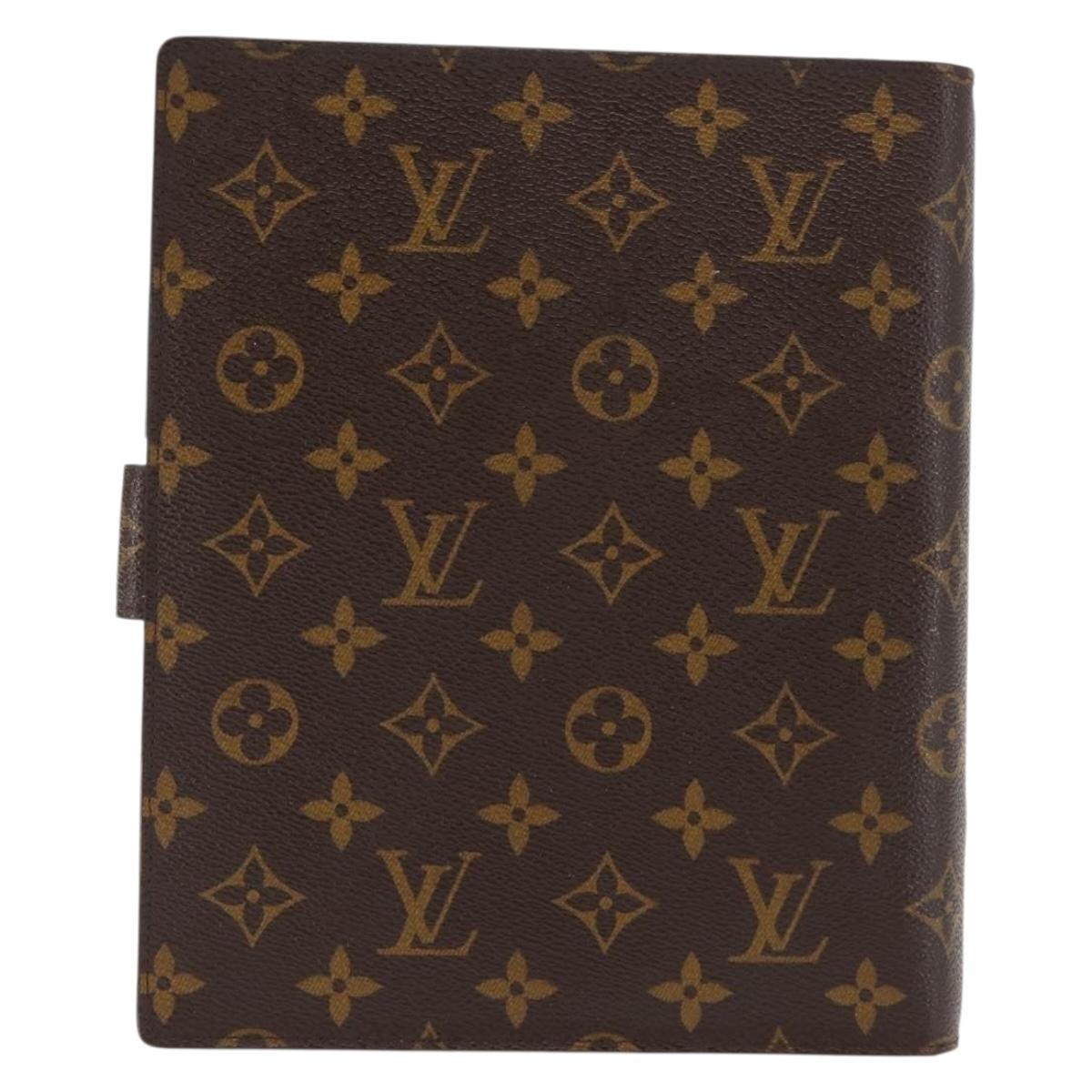 LOUIS VUITTON Monogram Agenda GM Day Planner Cover R20006 LV Auth am9349