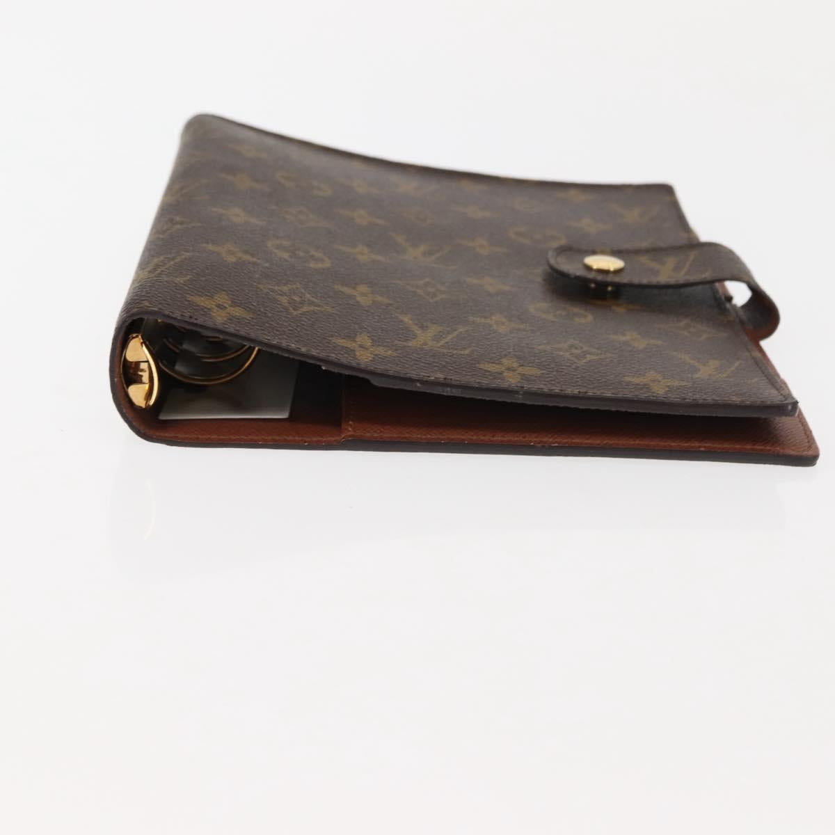 LOUIS VUITTON Monogram Agenda GM Day Planner Cover R20006 LV Auth am9349