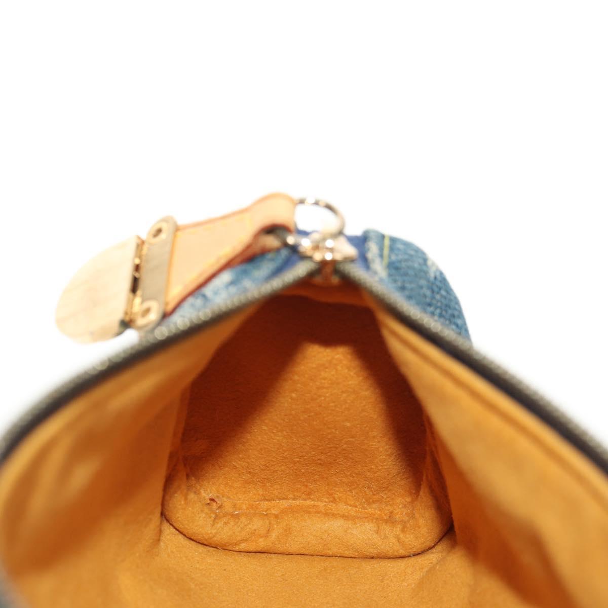 LOUIS VUITTON Monogram Denim Trousse Speedy GM Pouch Blue M95081 LV Auth am9350V