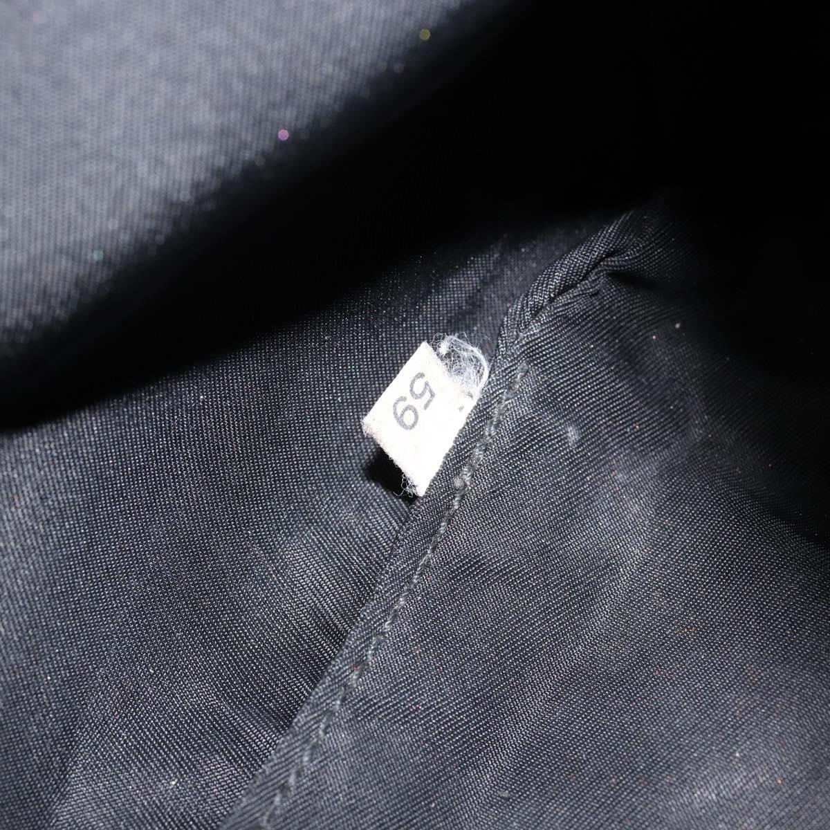 PRADA Hand Bag Nylon Black Silver Auth am9354