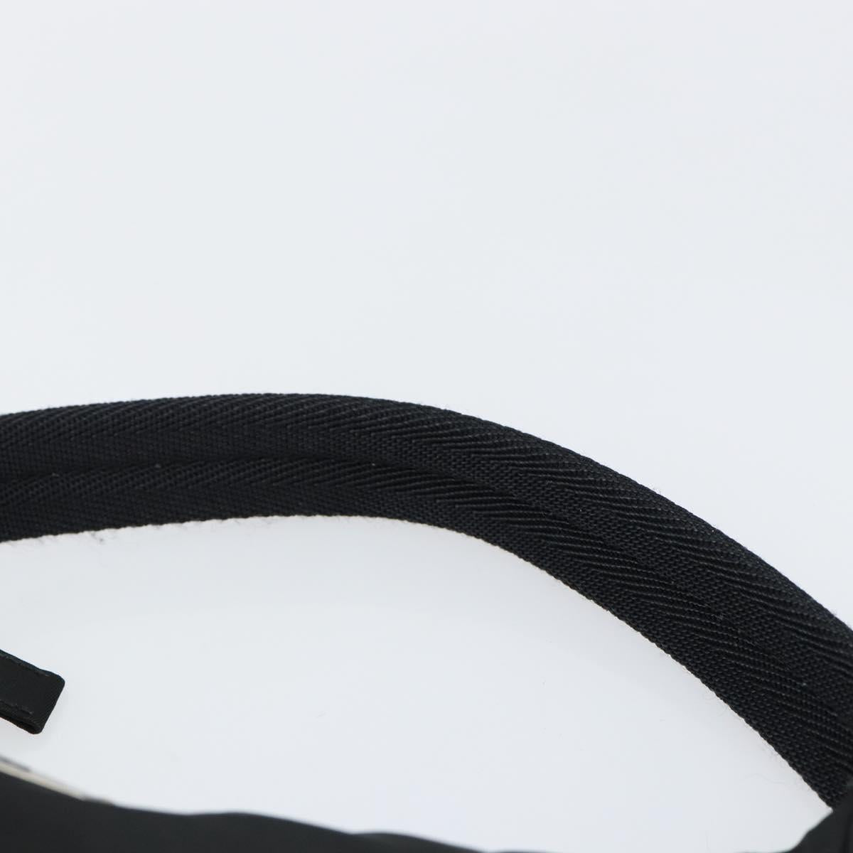 PRADA Hand Bag Nylon Black Silver Auth am9354