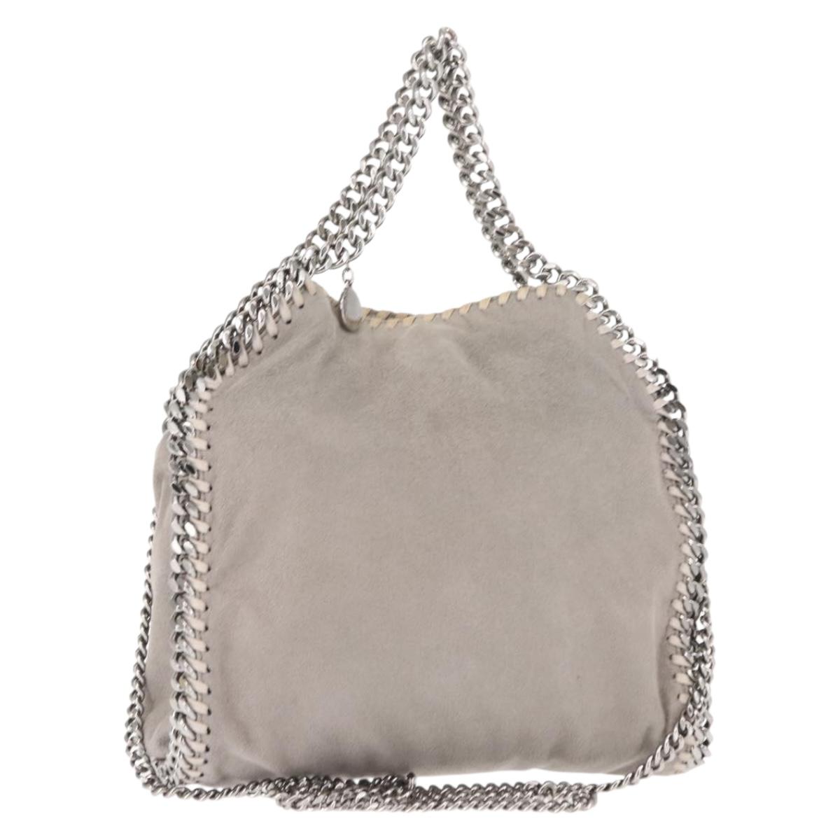 Stella MacCartney Chain Falabella Bag polyester 2way Gray 371223 Auth am9356