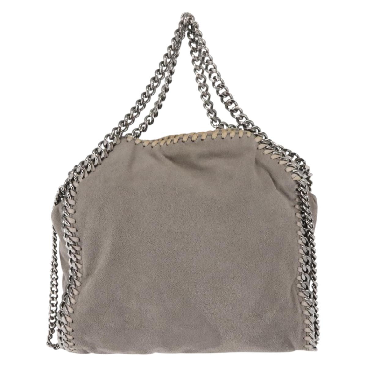 Stella MacCartney Chain Falabella Bag polyester 2way Gray 371223 Auth am9356