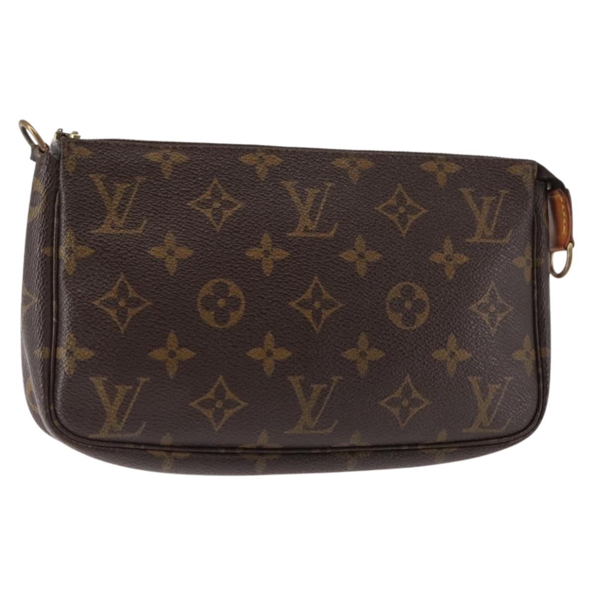 LOUIS VUITTON Monogram Pochette Accessoires Pouch M51980 LV Auth am9359