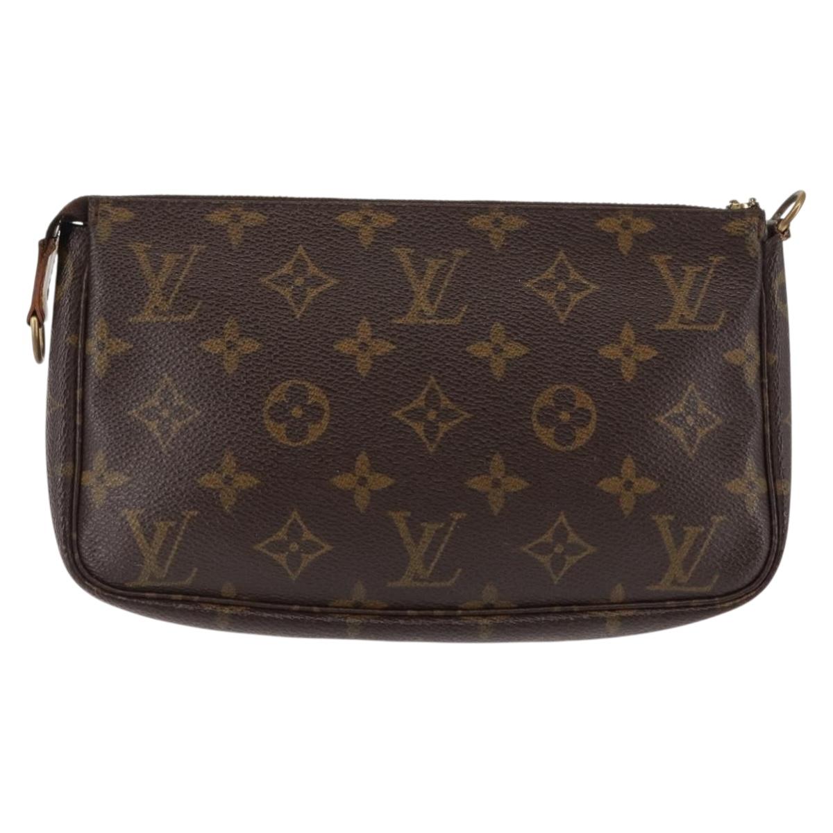 LOUIS VUITTON Monogram Pochette Accessoires Pouch M51980 LV Auth am9359