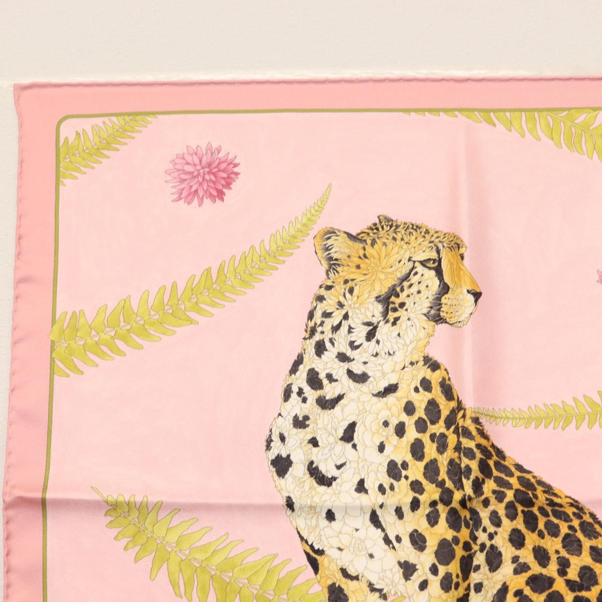 Salvatore Ferragamo Scarf Silk Pink Auth am9372