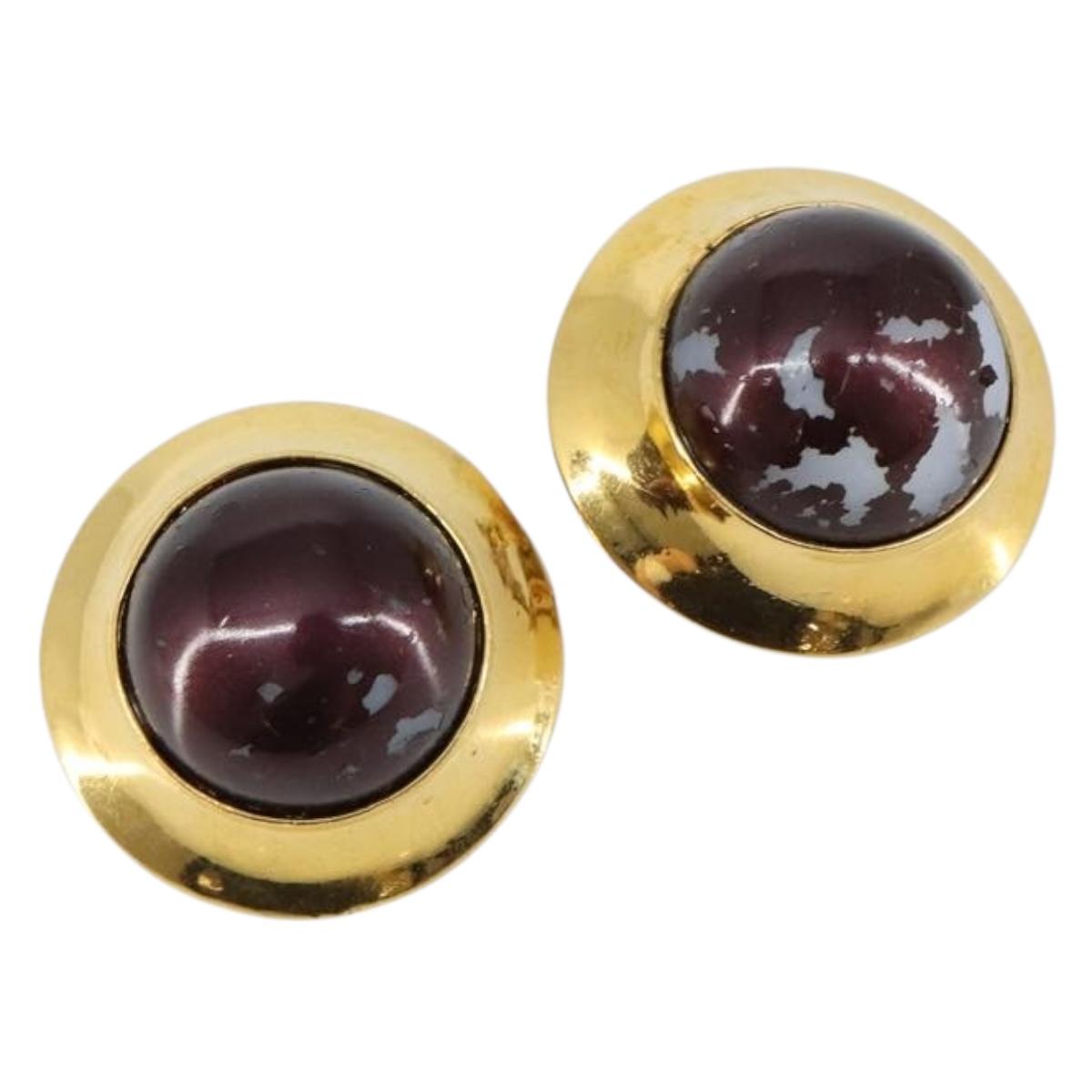 CHANEL Earring metal Gold CC Auth am9379