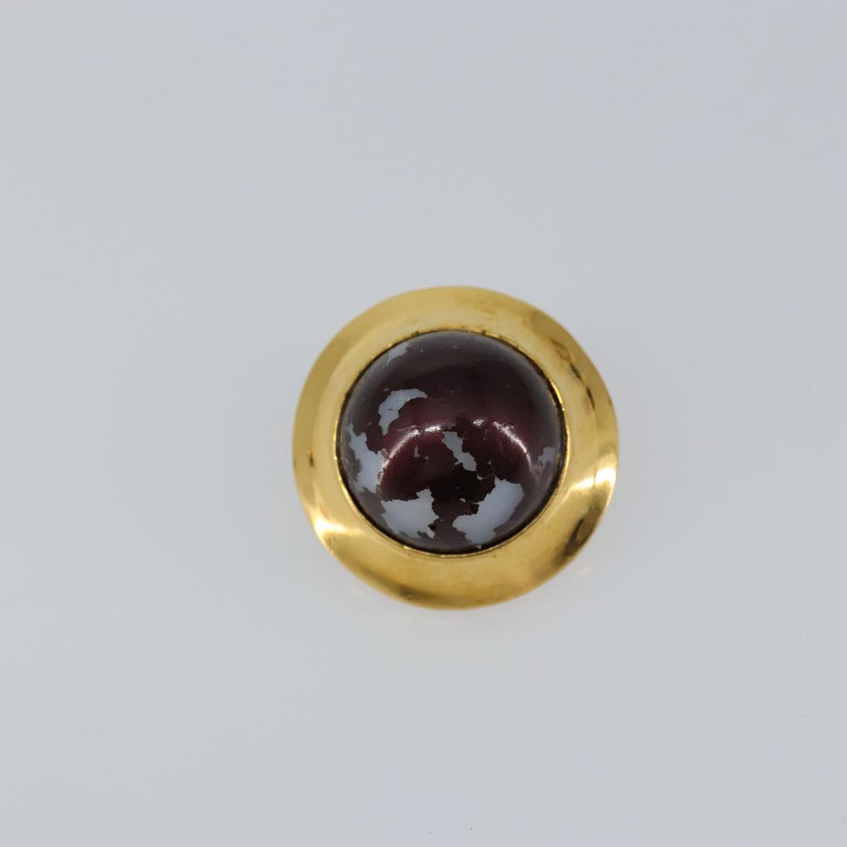 CHANEL Earring metal Gold CC Auth am9379