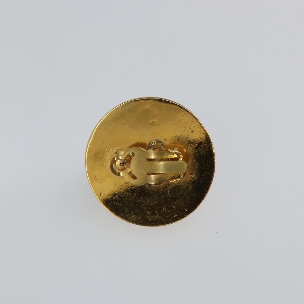 CHANEL Earring metal Gold CC Auth am9379