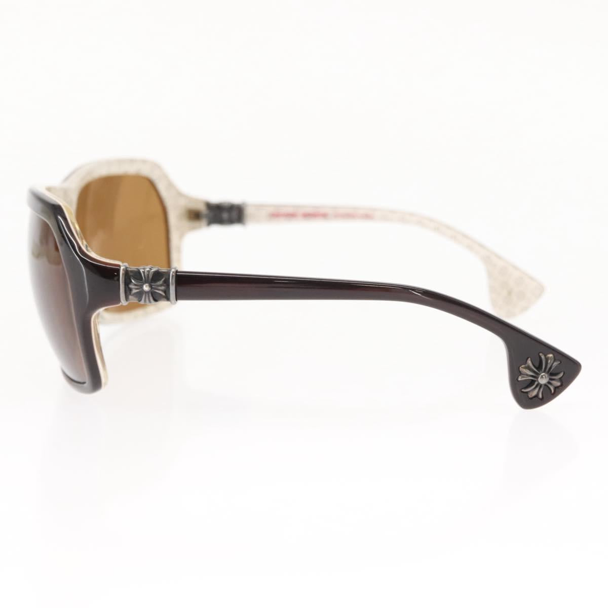 Chrome Hearts CH Plus Sunglasses plastic Brown Auth am9388V