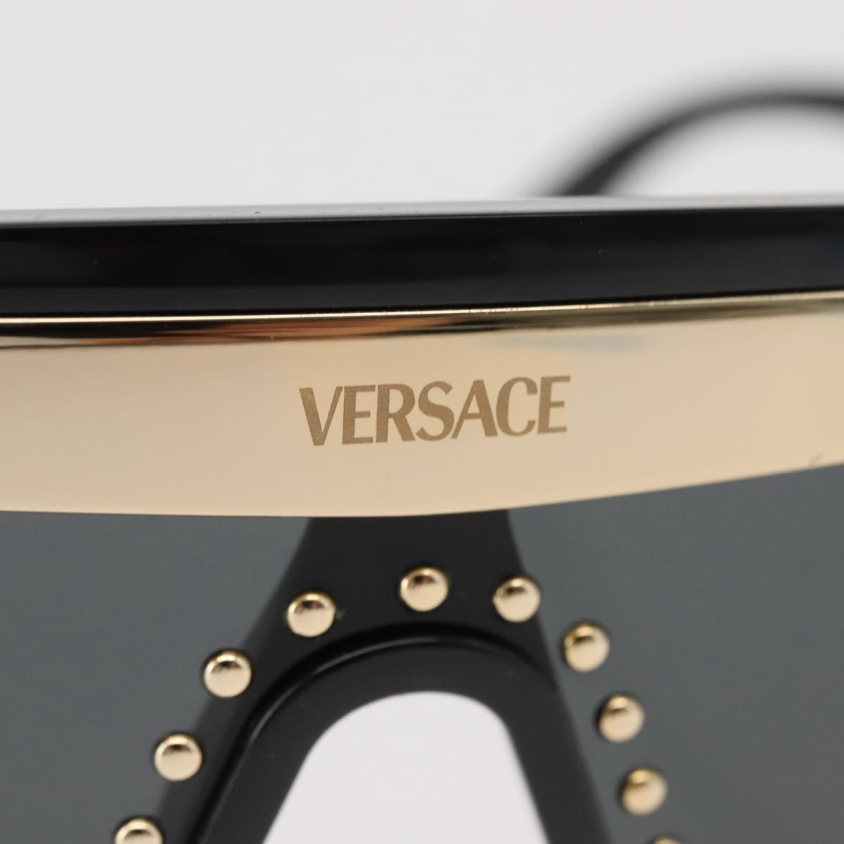 VERSACE Sunglasses plastic Black Gold Auth am9389V