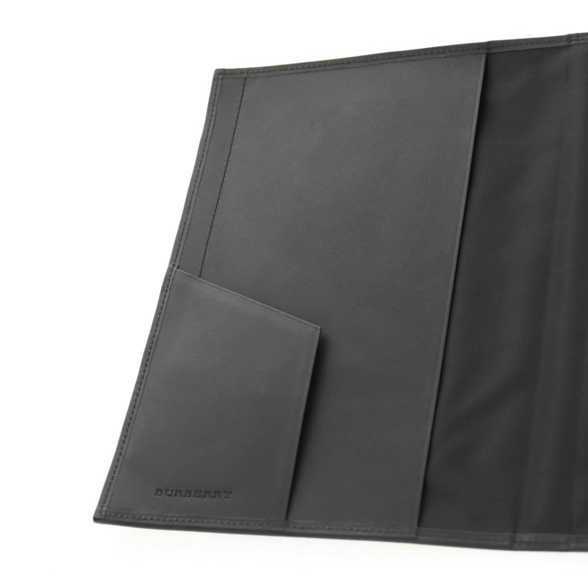 BURBERRY Nova Check Planner Case Canvas Leather Beige Black 146241 Auth am9392V