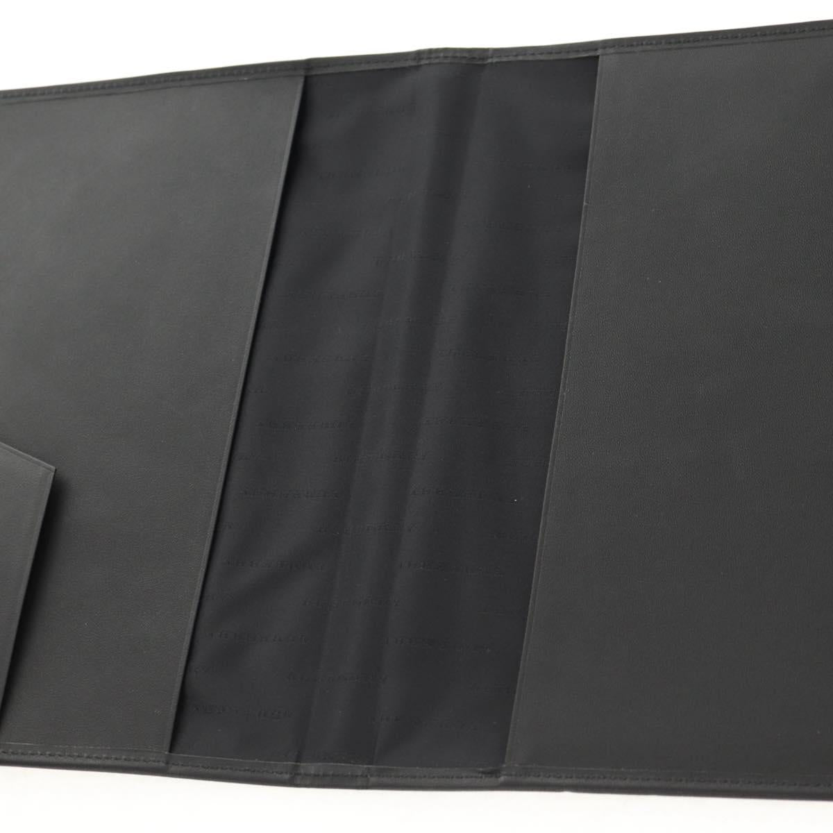 BURBERRY Nova Check Planner Case Canvas Leather Beige Black 146241 Auth am9392V