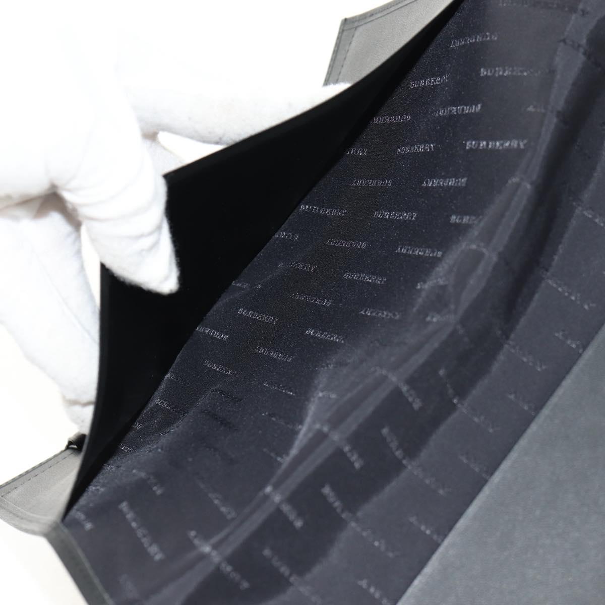 BURBERRY Nova Check Planner Case Canvas Leather Beige Black 146241 Auth am9392V