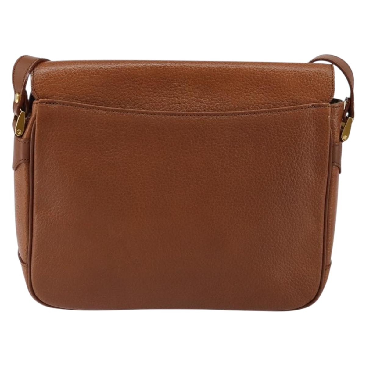 Burberrys Nova Check Shoulder Bag Leather Beige Brown gold Auth am9393