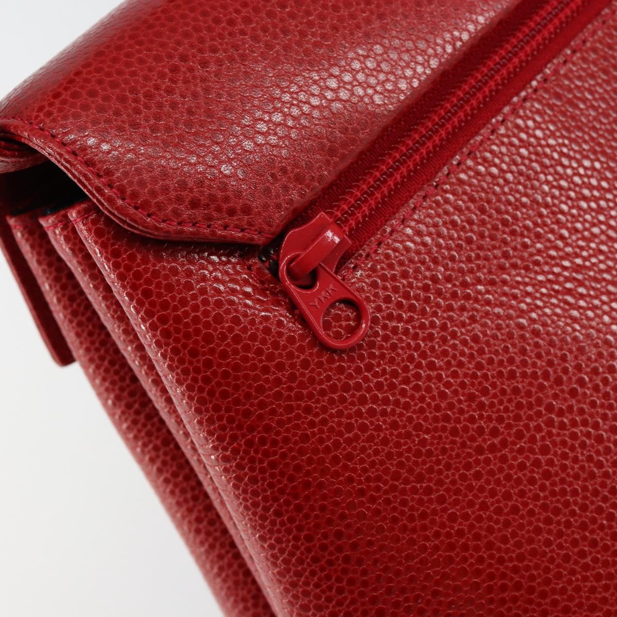 GIVENCHY Shoulder Bag Leather Embossed 2way Black Auth am9401