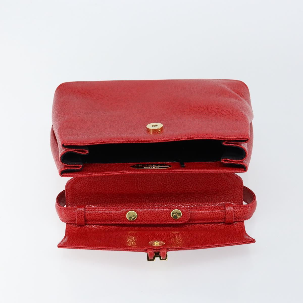 GIVENCHY Shoulder Bag Leather Embossed 2way Black Auth am9401