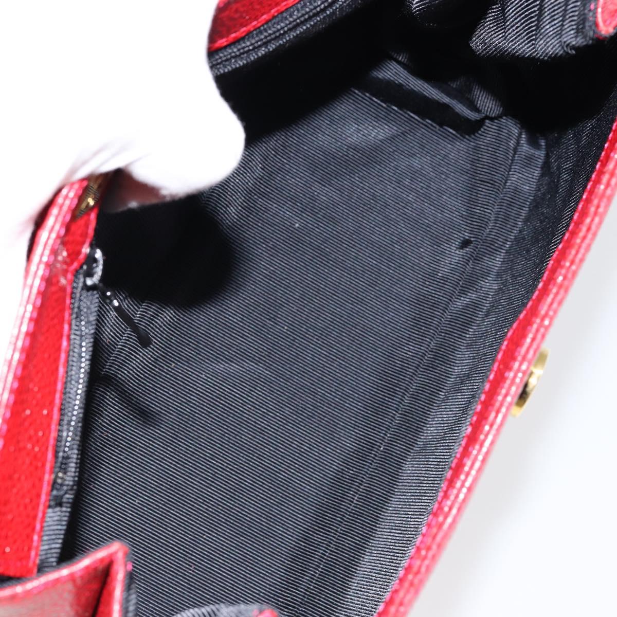 GIVENCHY Shoulder Bag Leather Embossed 2way Black Auth am9401