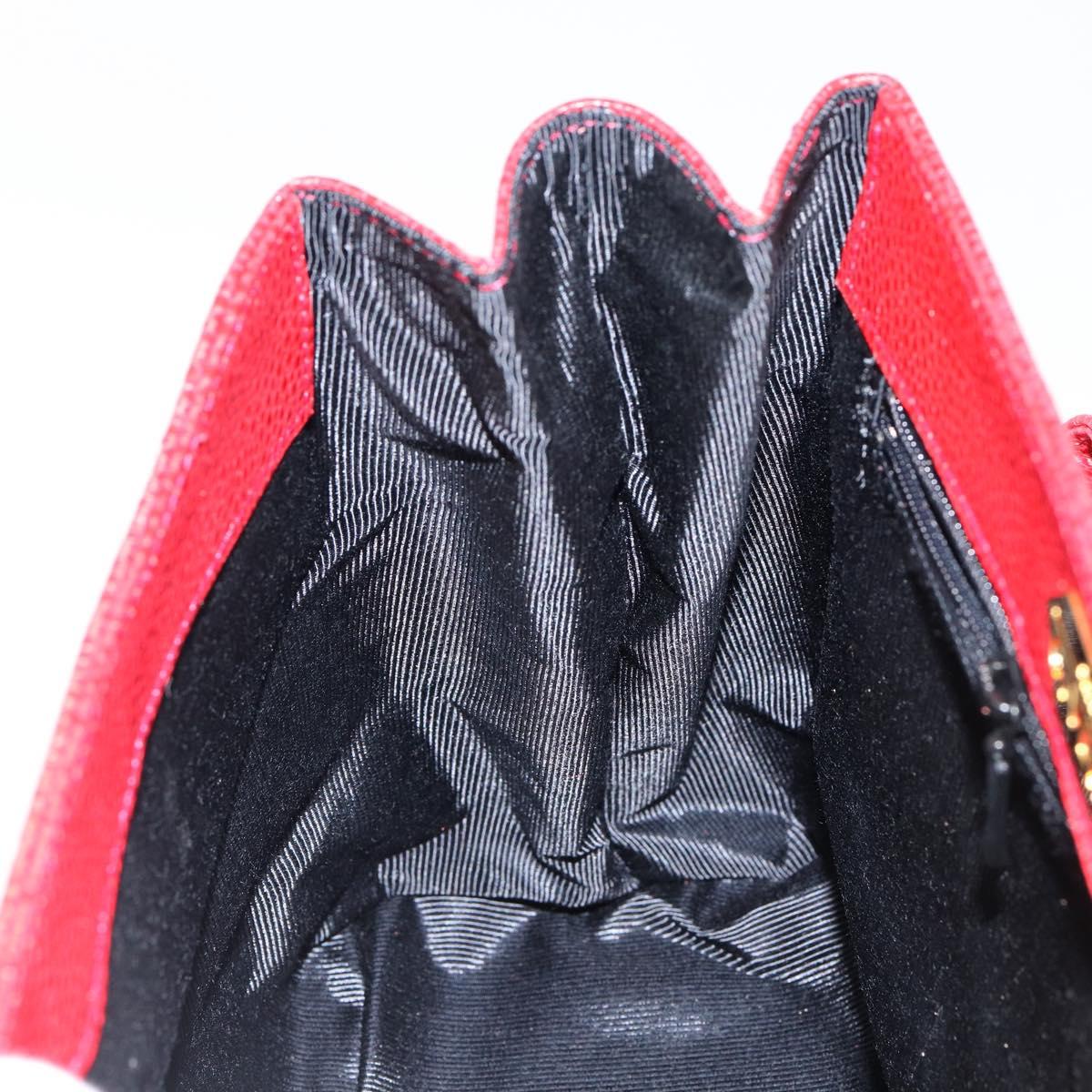 GIVENCHY Shoulder Bag Leather Embossed 2way Black Auth am9401