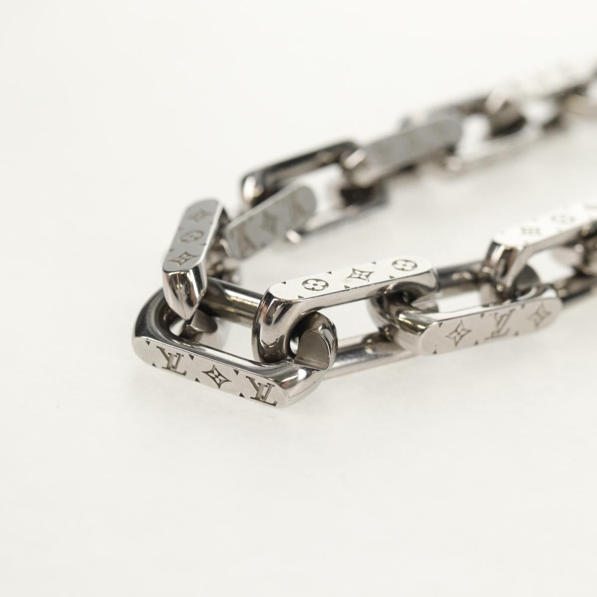 LOUIS VUITTON Chain Necklace Metal Silver M00307 LV Auth am9411M