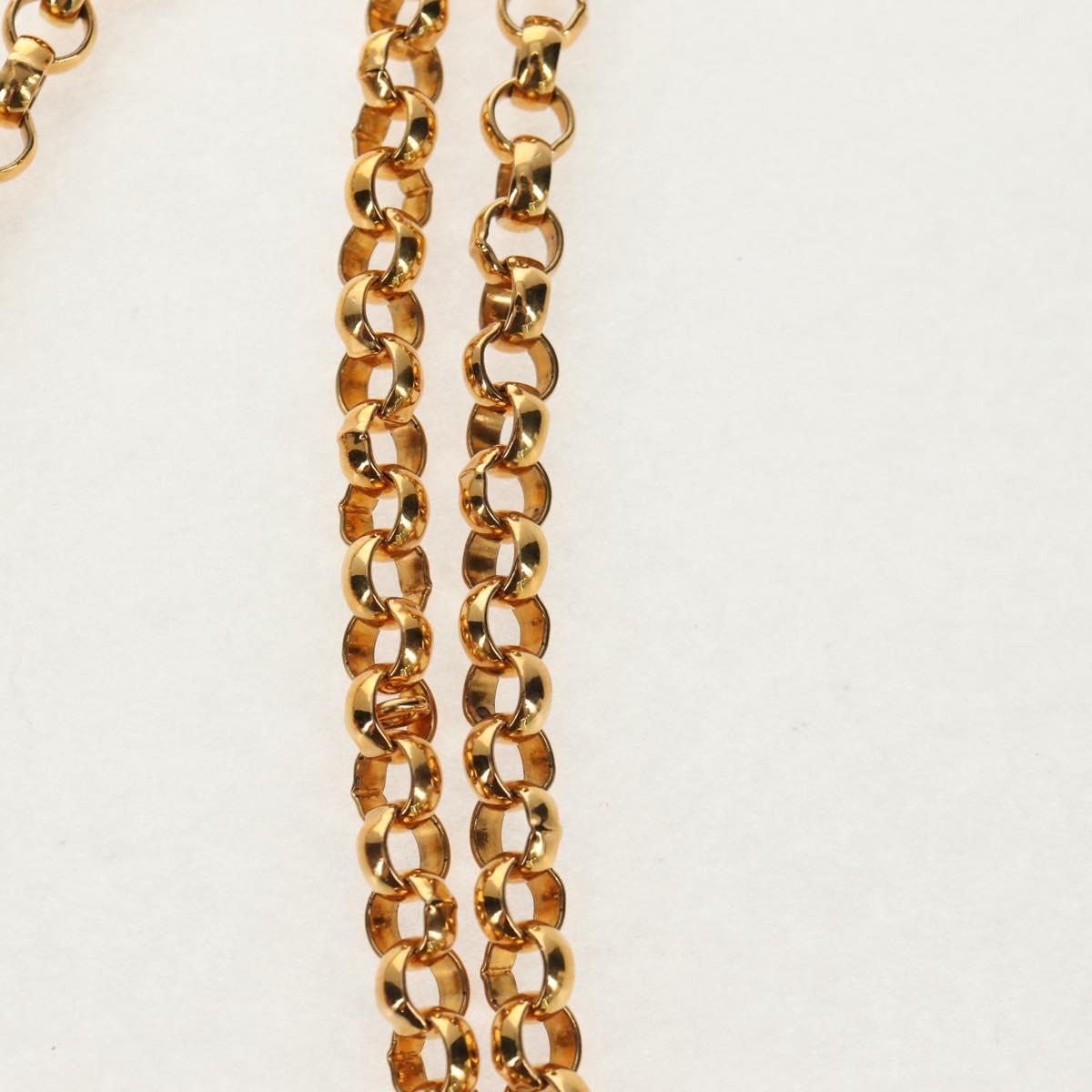 Salvatore Ferragamo Gancini Chain Belt metal Gold Auth am9413V