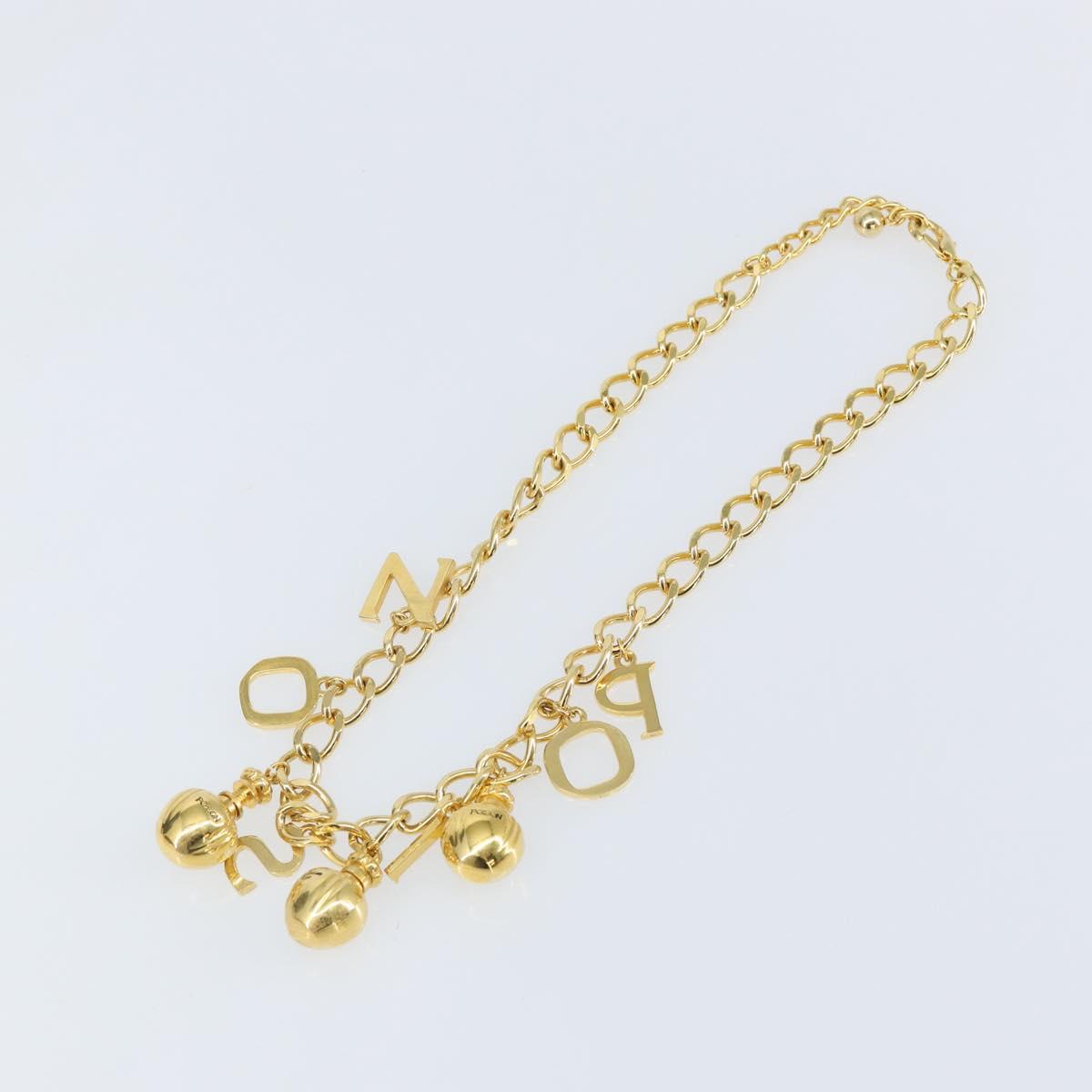 Christian Dior Chain Necklace metal Gold Tone Auth am9415V