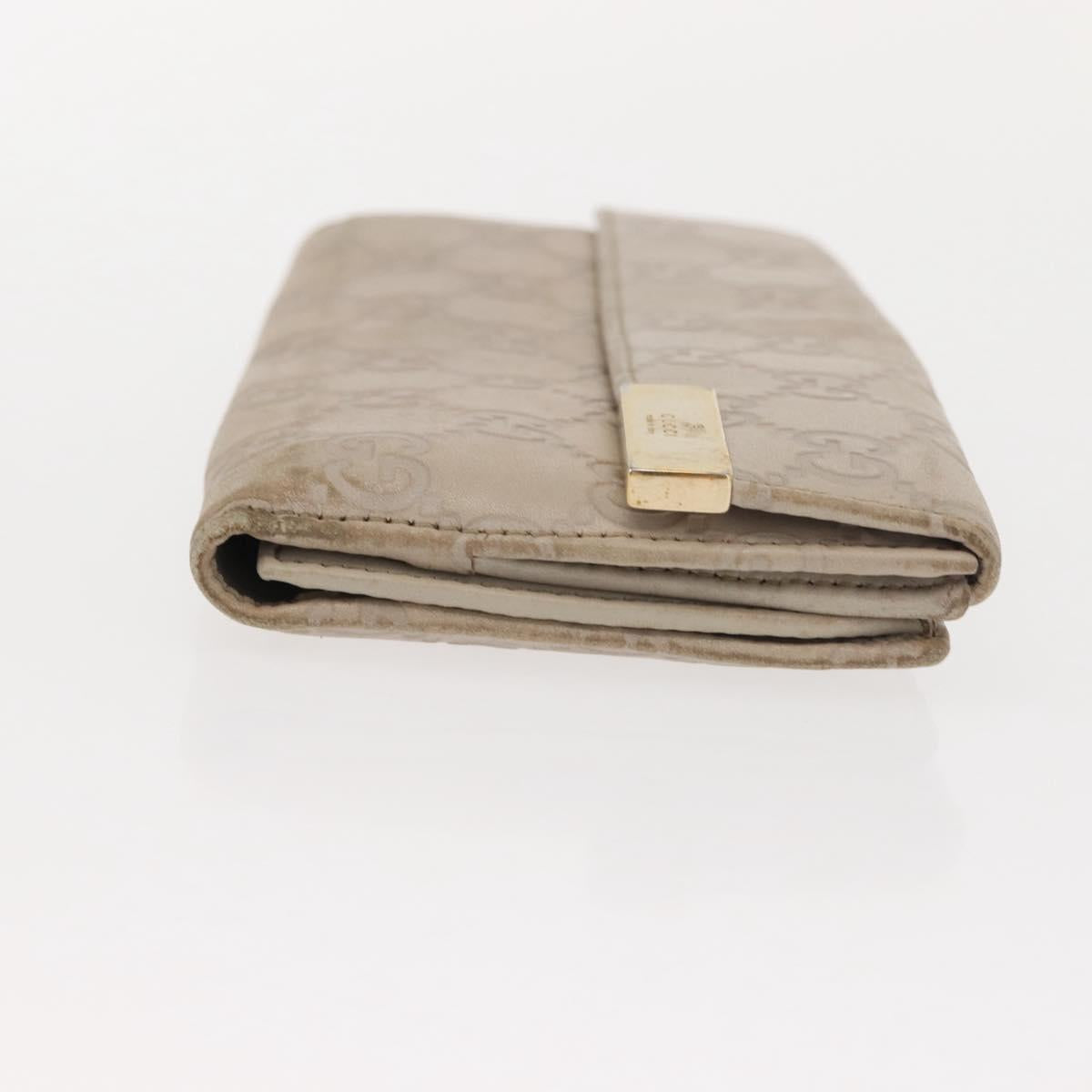 GUCCI GG Canvas Guccissima Key Case Wallet Leather 3Set White Auth am9420