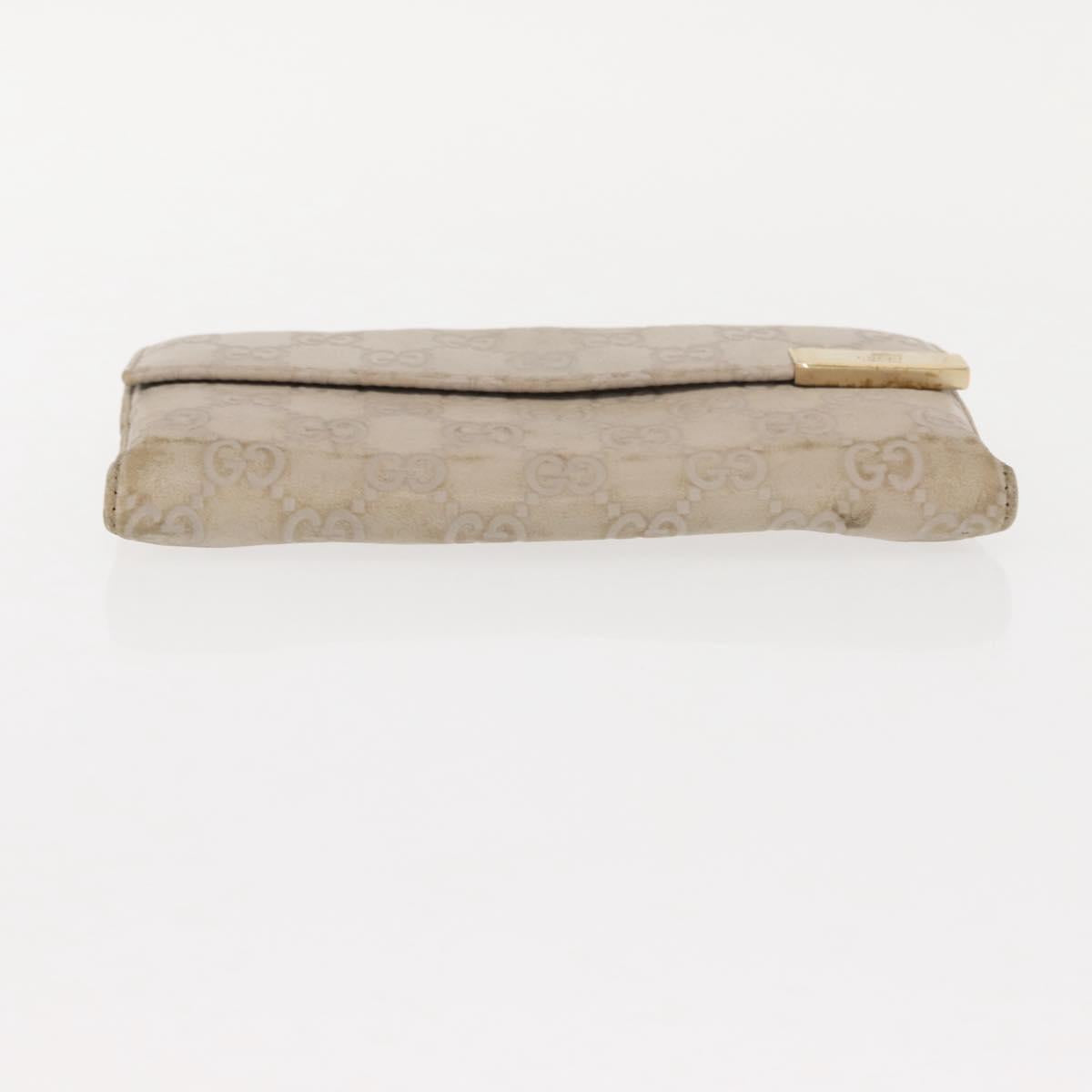 GUCCI GG Canvas Guccissima Key Case Wallet Leather 3Set White Auth am9420