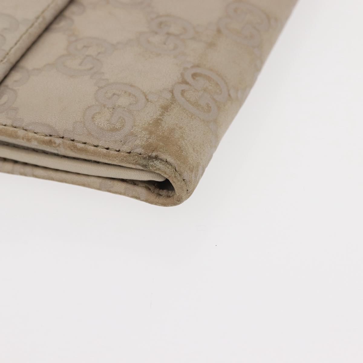 GUCCI GG Canvas Guccissima Key Case Wallet Leather 3Set White Auth am9420