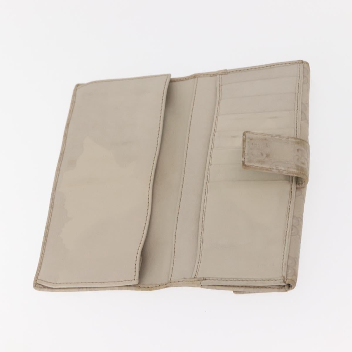 GUCCI GG Canvas Guccissima Key Case Wallet Leather 3Set White Auth am9420