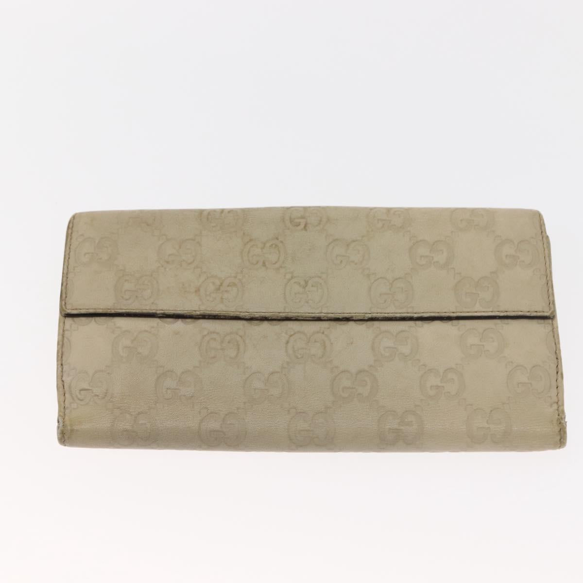 GUCCI GG Canvas Guccissima Key Case Wallet Leather 3Set White Auth am9420