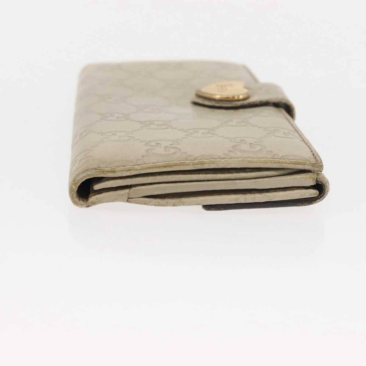 GUCCI GG Canvas Guccissima Key Case Wallet Leather 3Set White Auth am9420