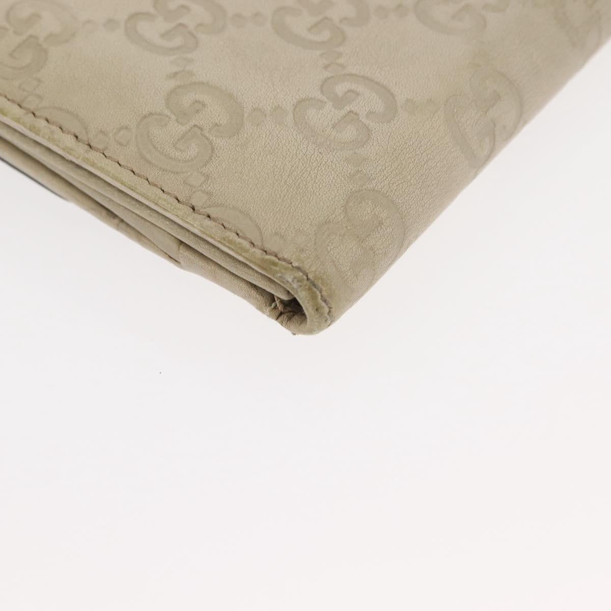 GUCCI GG Canvas Guccissima Key Case Wallet Leather 3Set White Auth am9420