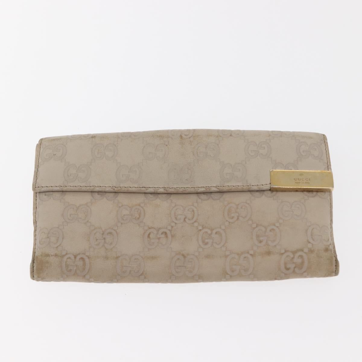 GUCCI GG Canvas Guccissima Key Case Wallet Leather 3Set White Auth am9420