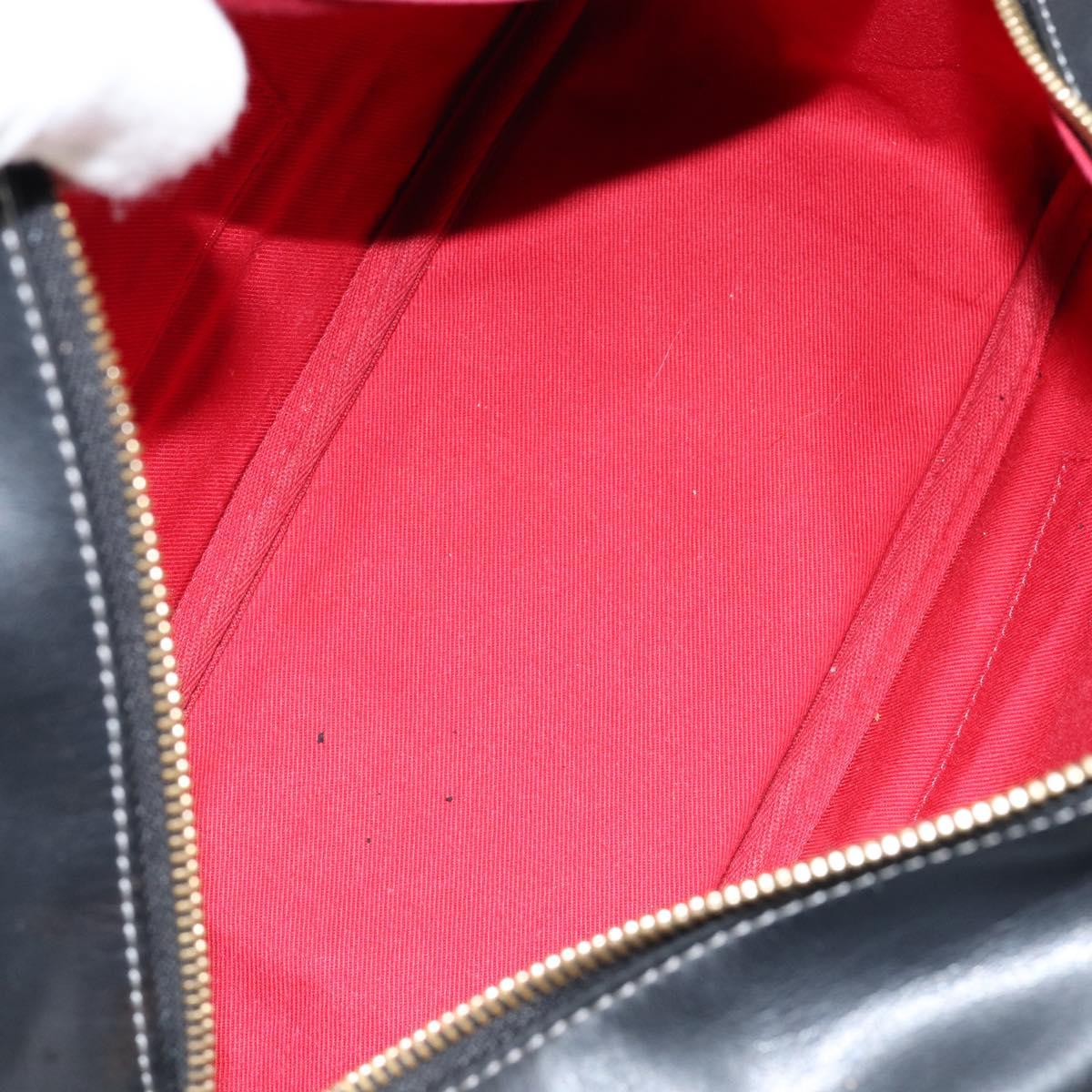 Chloe Eden Shoulder Bag Leather 2way Black Gold Auth am9425