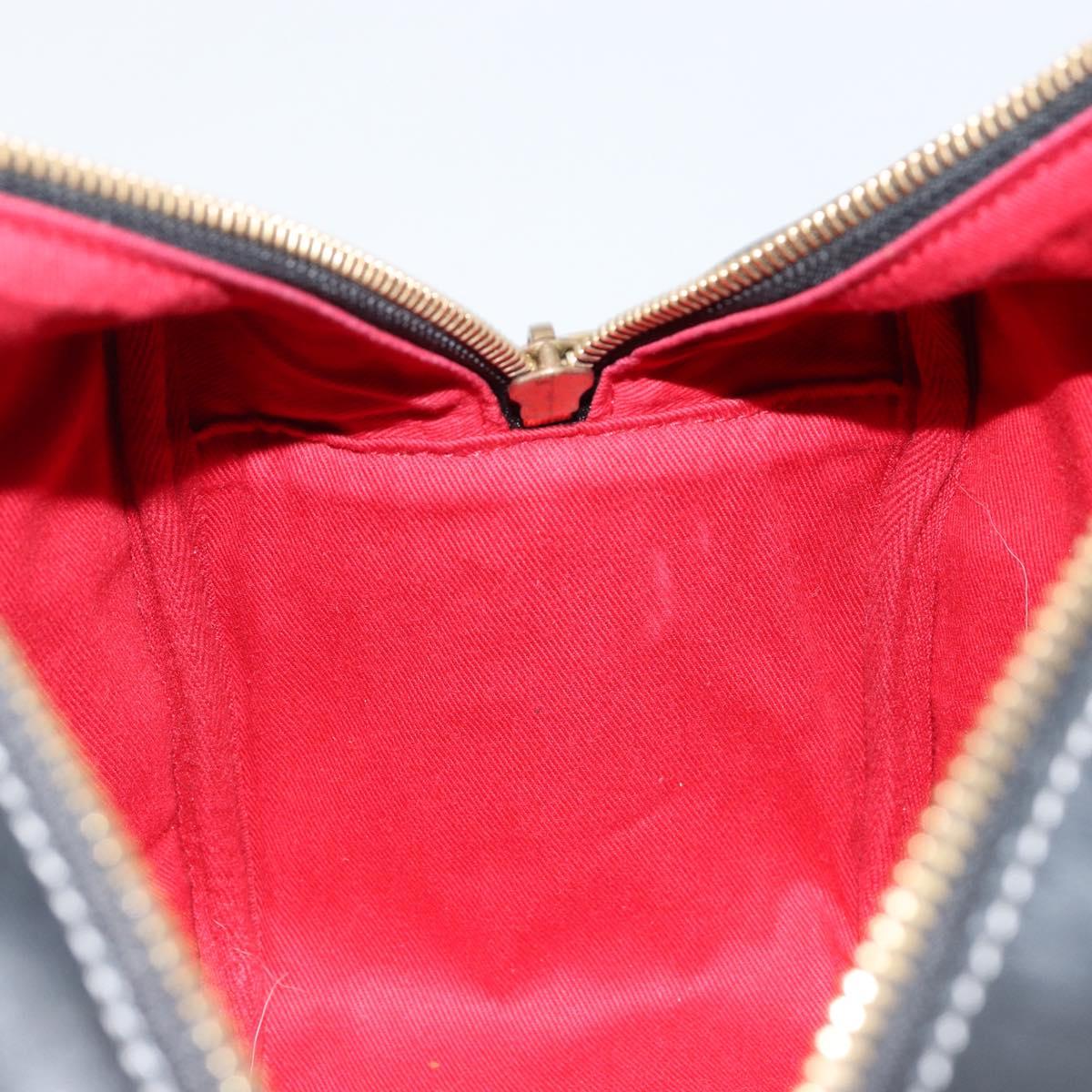 Chloe Eden Shoulder Bag Leather 2way Black Gold Auth am9425