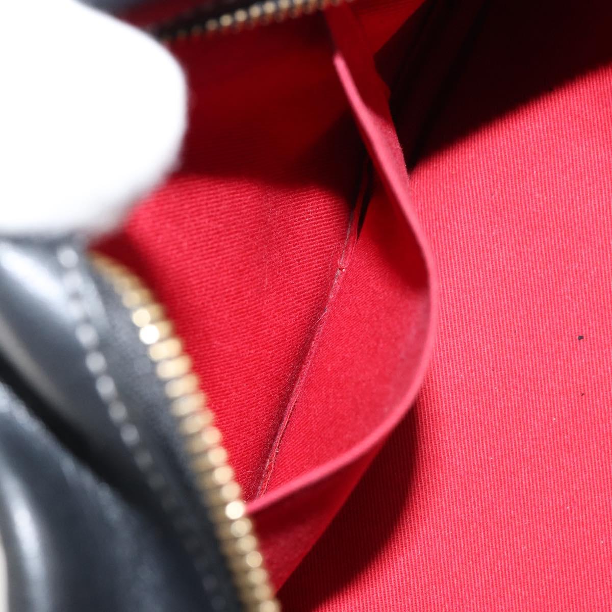 Chloe Eden Shoulder Bag Leather 2way Black Gold Auth am9425