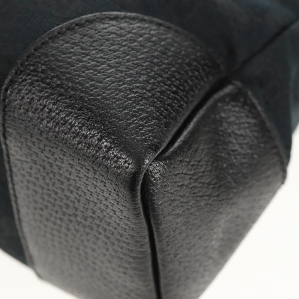 GUCCI GG Canvas Shoulder Bag Black Silver 110054 Auth am9428V