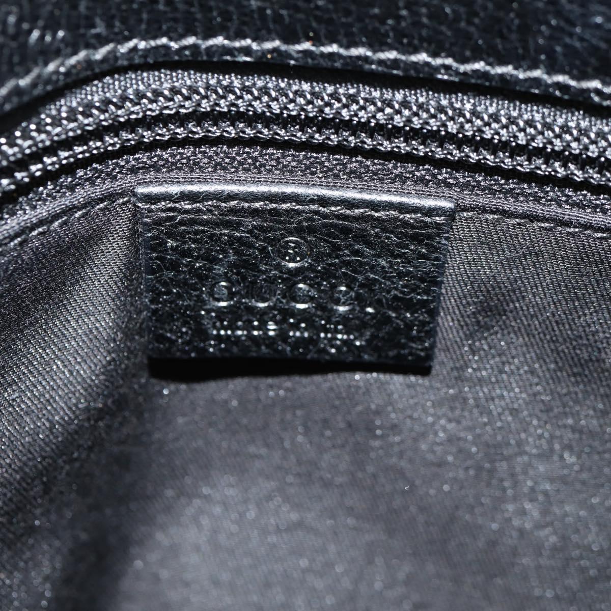 GUCCI GG Canvas Shoulder Bag Black Silver 110054 Auth am9428V