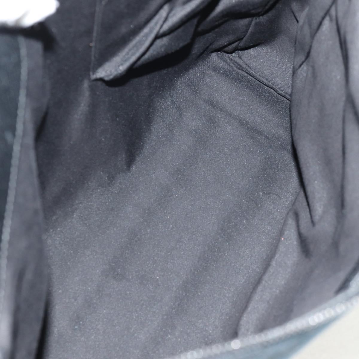 GUCCI GG Canvas Shoulder Bag Black Silver 110054 Auth am9428V