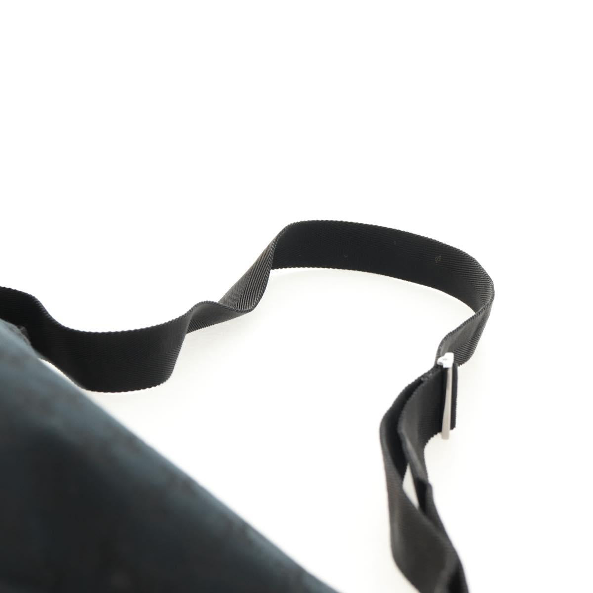 GUCCI GG Canvas Shoulder Bag Black Silver 110054 Auth am9428V