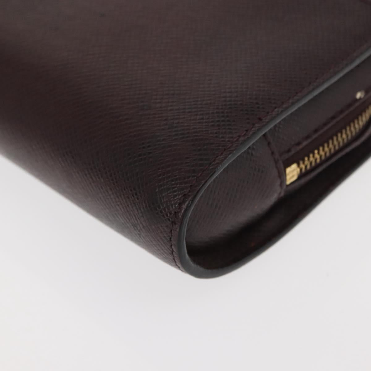 LOUIS VUITTON Taiga Baikal Clutch Bag Acajou M30186 LV Auth am9432
