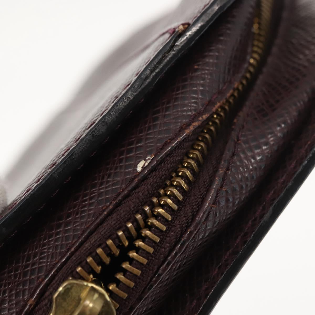 LOUIS VUITTON Taiga Baikal Clutch Bag Acajou M30186 LV Auth am9432