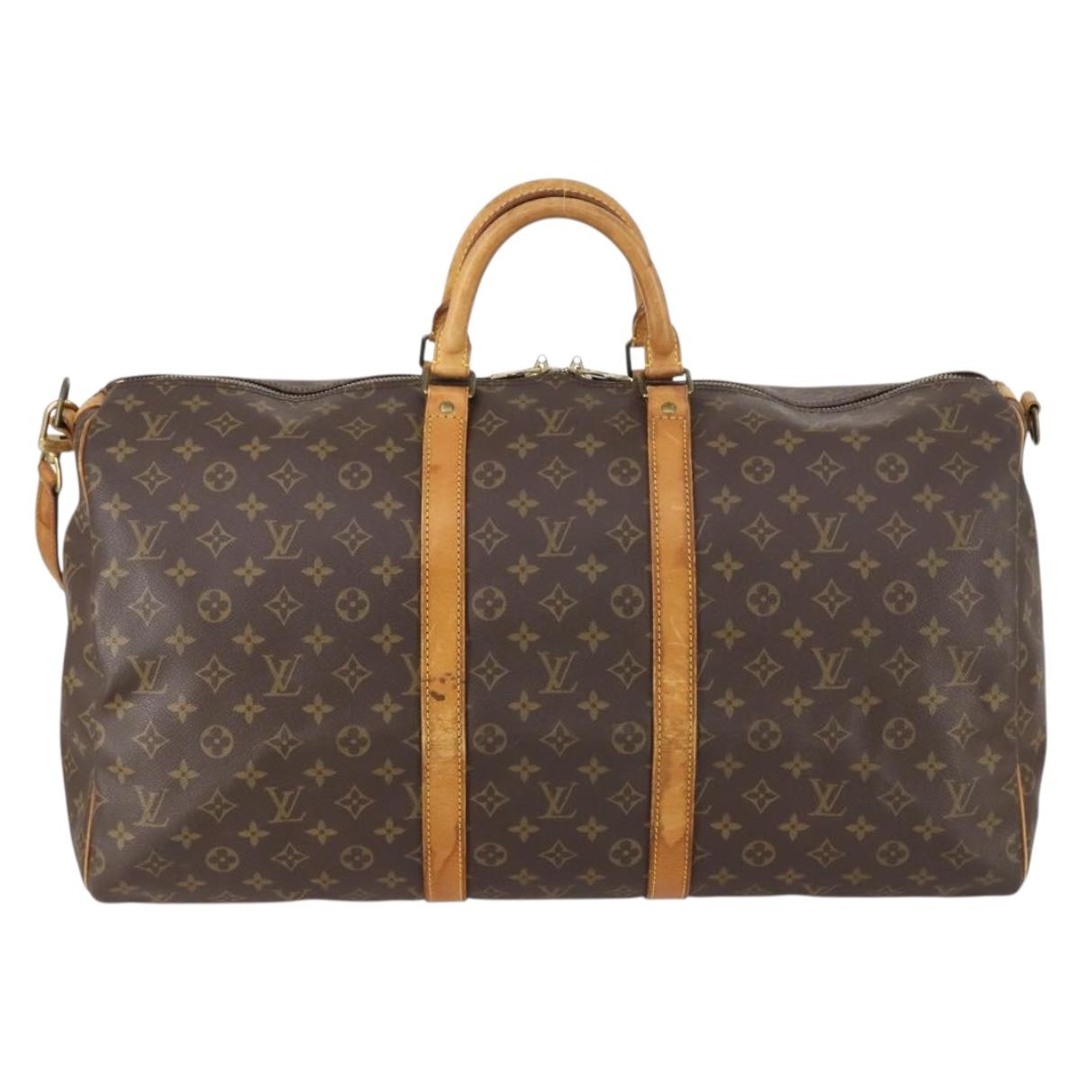 LOUIS VUITTON Monogram Keepall Bandouliere55 Boston Bag M41414 LV Auth am9434