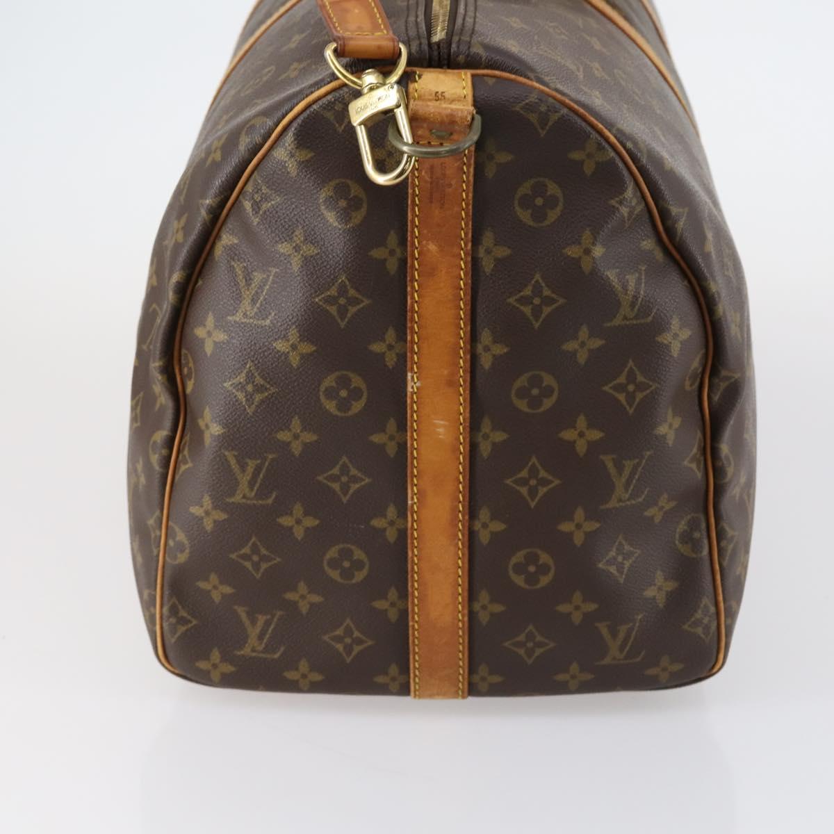 LOUIS VUITTON Monogram Keepall Bandouliere55 Boston Bag M41414 LV Auth am9434