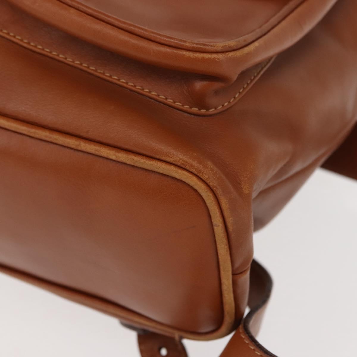 GUCCI Bamboo Backpack Leather Brown Gold 003 2058 0016 Auth am9436