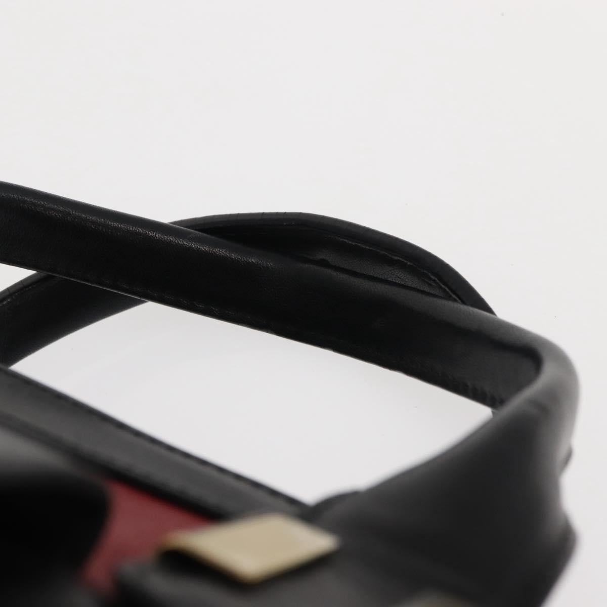 Chloe Alice Hand Bag Leather 2way Red Gold gold Auth am9437