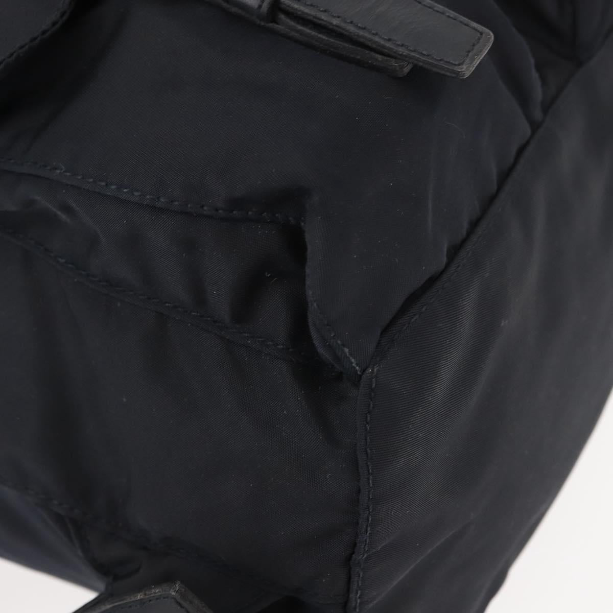 PRADA Backpack Nylon Navy Silver Auth am9440