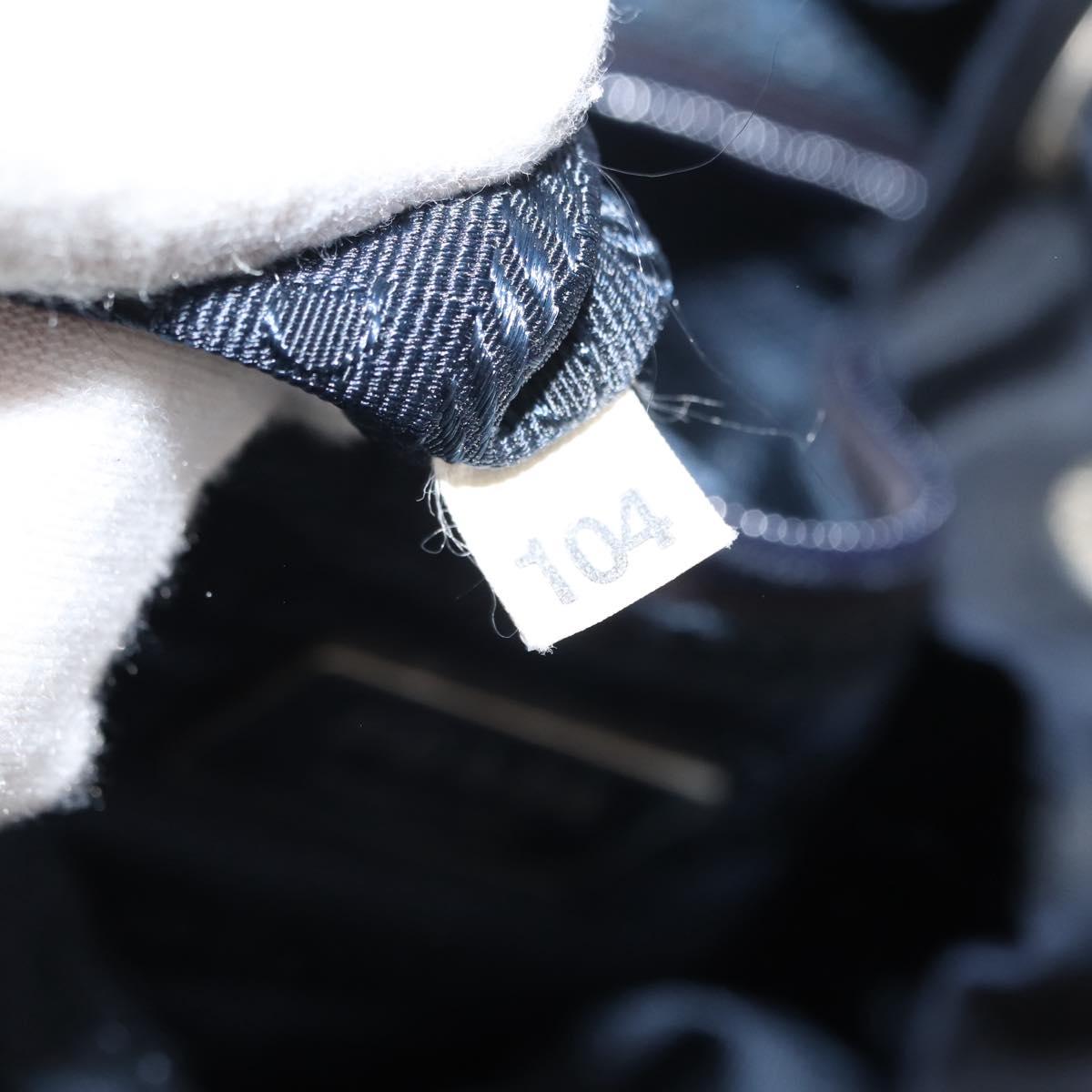 PRADA Backpack Nylon Navy Silver Auth am9440