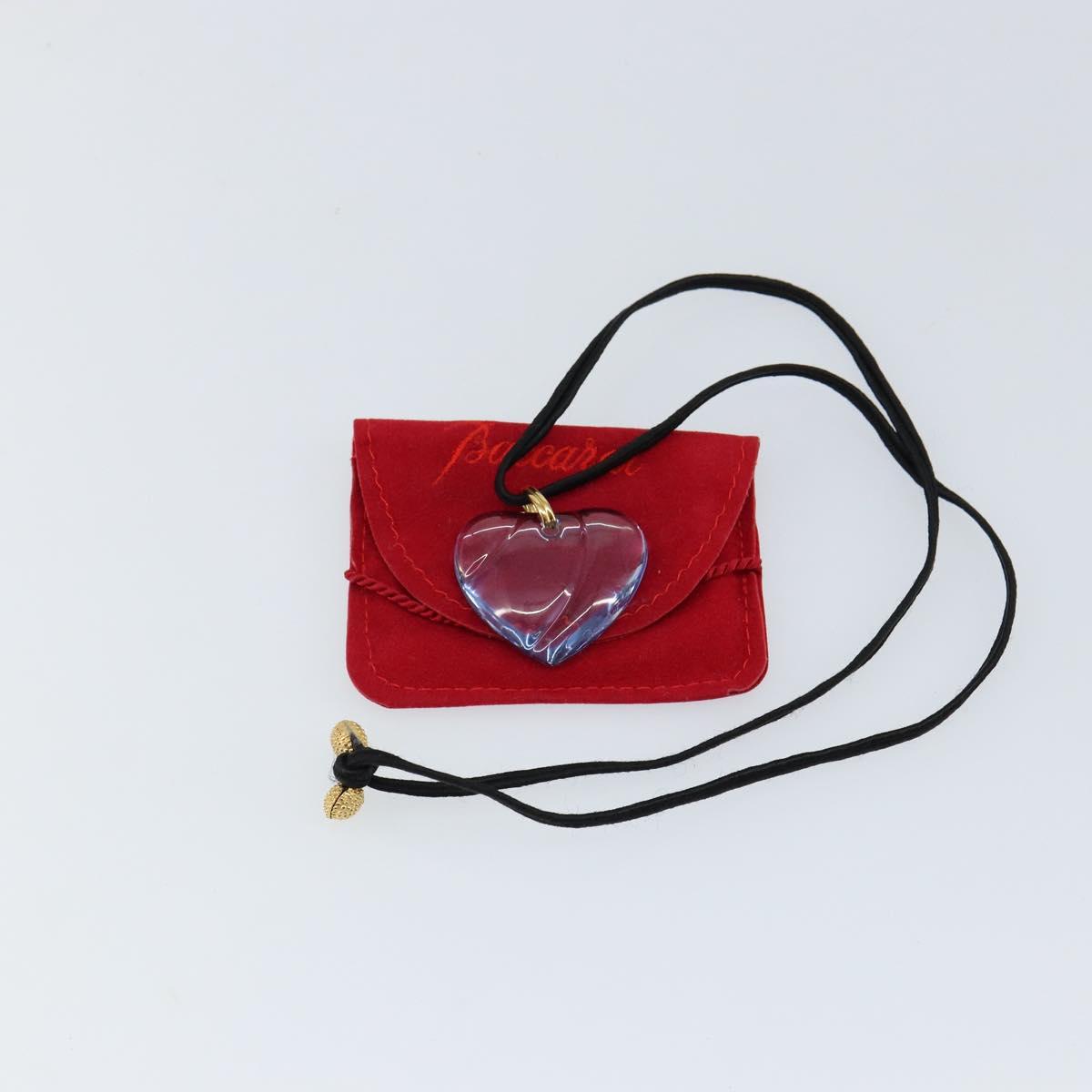 Baccarat Necklace Crystal glass Light Blue Auth am9446